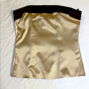 Arden B tan silk tube top